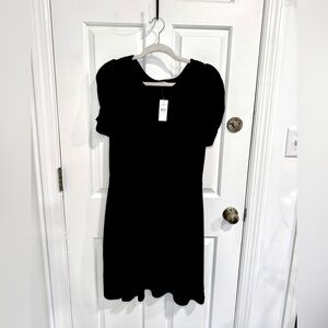 NWT LOFT black knit dress with small
Puff sleeves